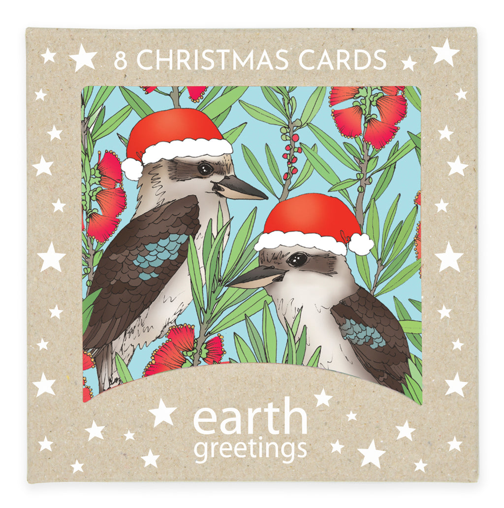 Boxed Christmas Cards (8pk) - Jolly Kookaburras