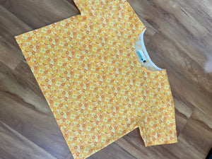 Nova Vintage Fabric Box Top -Yellow and Orange floral