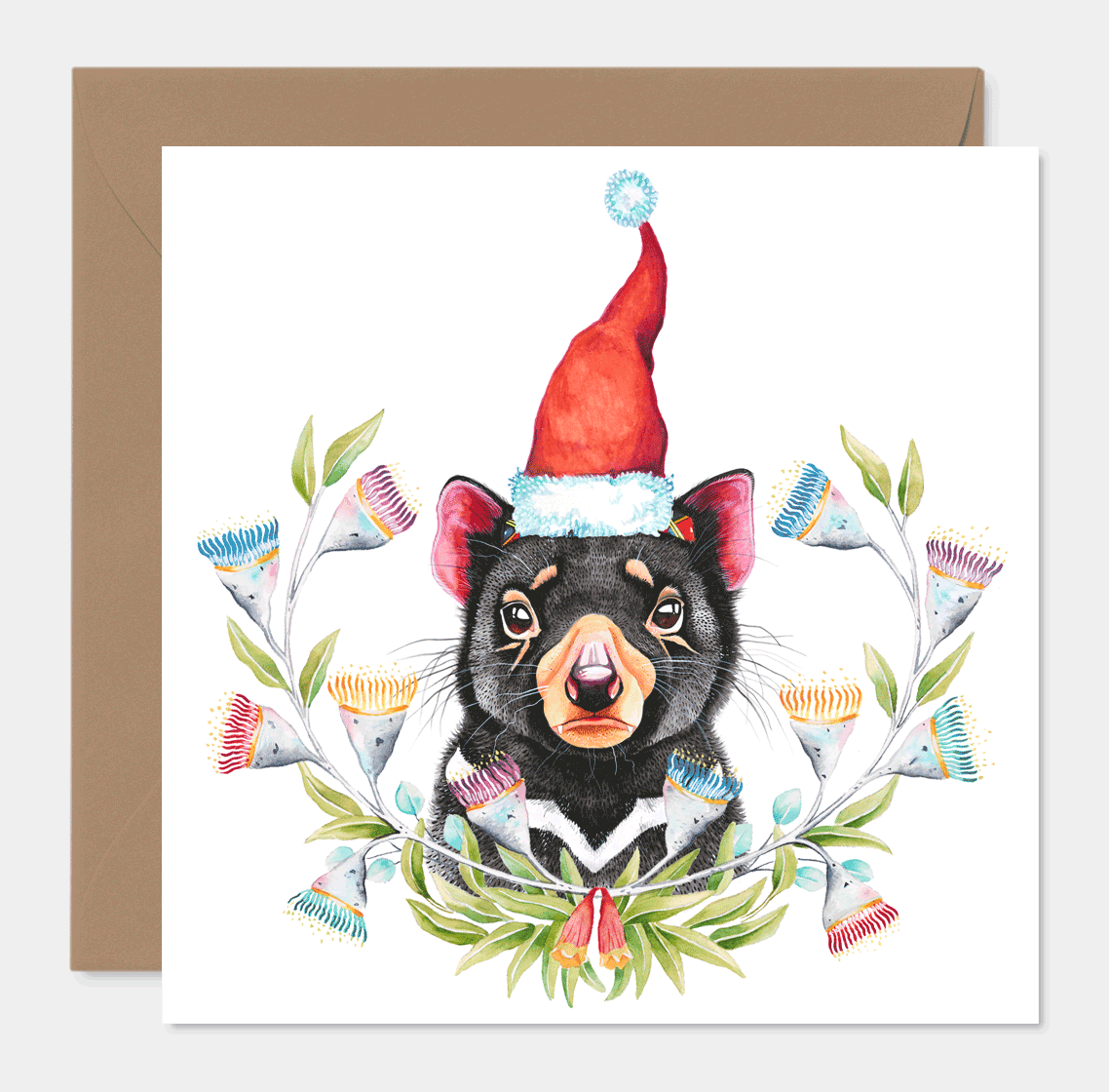 Rex Tassie Devil Christmas Card | Dot and Frankie