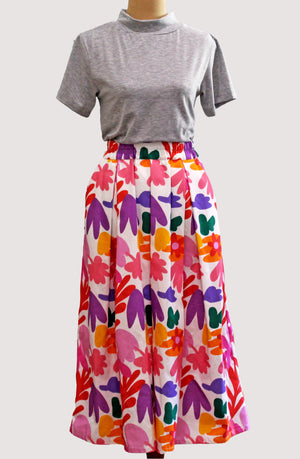 Shirley Long Pleated Skirt - Spring Has Sprung - Dot and Frankie