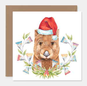 Wilson the Wombat Christmas Card - Dot and Frankie