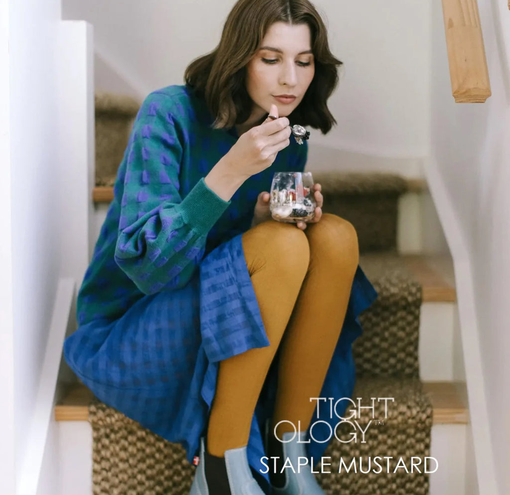 Staple Wool Tights - Mustard - Dot and Frankie