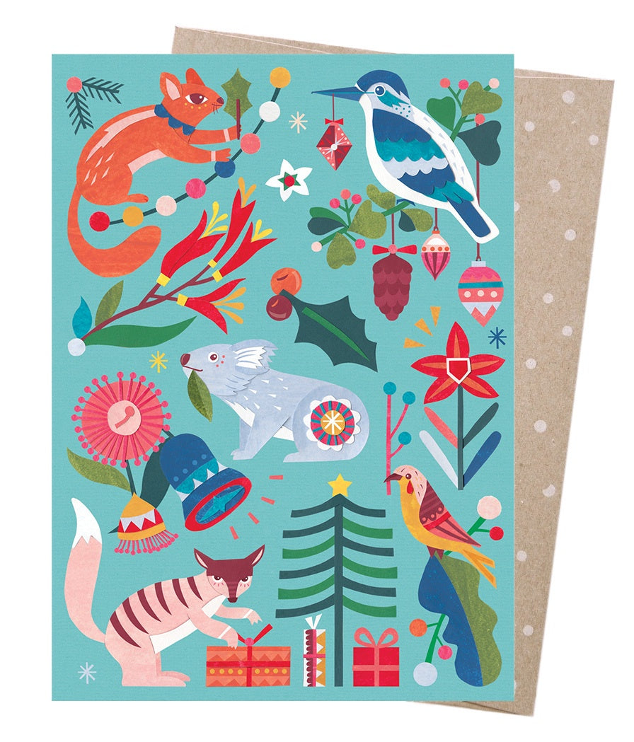 Christmas Greeting Card - Nature's Gifts - Dot and Frankie