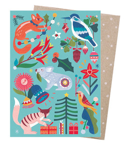 Christmas Greeting Card - Nature's Gifts - Dot and Frankie