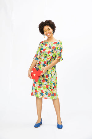 T Dress - Flower Face - Dot and Frankie