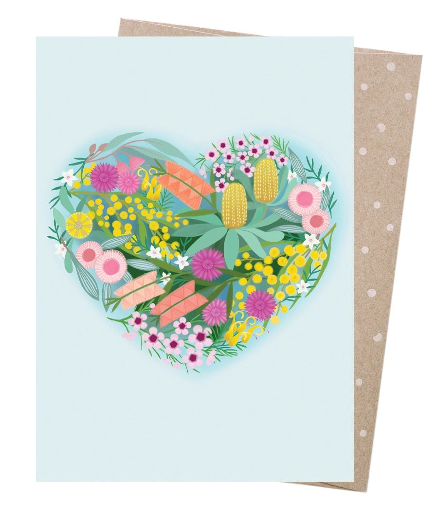 Greeting Card - Heart of Flowers - Dot and Frankie