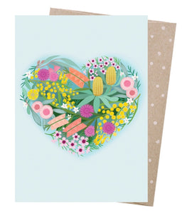 Greeting Card - Heart of Flowers - Dot and Frankie